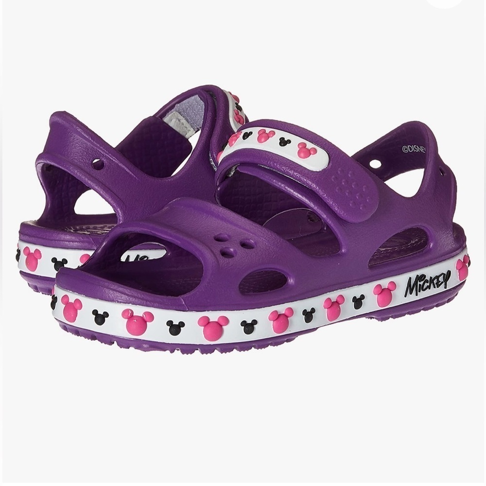 CROCS crocband II purple Disney Mickey Mouse sandals